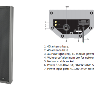 DI-9740G DI-9780G DI-97120G  4G 5G Wireless Outdoor Column Speaker